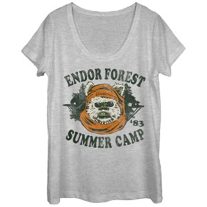 Women's Star Wars Ewok Summer Camp Scoop Neck - 1 of 4