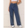 INSPIRE CHIC Women's Casual High Elastic Straight Leg Stretchy Denim Pants - 3 of 4