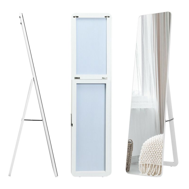 Costway Full Length Floor Mirror Frameless Wall Mounted Mirror Bedroom Bathroom White, 5 of 11