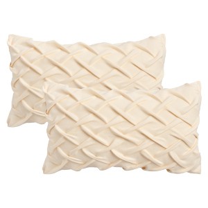 REGALWOVEN Fade-Resistant Soft Decorative Solid 3D Weaving Throw Pillow Covers 2 Pcs - 1 of 4