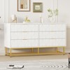 6 Drawer Dresser for Bedroom, Modern Chests of Drawers with Golden Metal Legs and Handles, Large Closet Dresser for Entryway, Living Room - 4 of 4