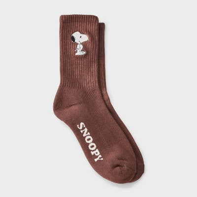 Women's Fall Leaves Graphic Socks - Brown