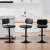 Bekrvio Adjustable Swivel Bar Stools Set of 1/2/3/4, 25–33" Faux Leather Bar Chairs with Backrest and Wide Base for Kitchen Island - 2 of 4