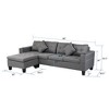 NicBex L-Shaped Convertible Sectional Sofa with Chaise and 2 Cup Holders for Living Room,Apartment,Office,Gray - 3 of 4