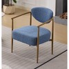 Kumasinova 24.8" Wide Dining Chairs,Upholstered Chairs with Wood Grain Metal Frame,Foam Back,Plush Armchair for Living Room,Bedroom,Dining Room - 2 of 4