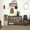 VASAGLE 4 Tier Shoe Rack, 16-20 Pairs of Shoes, Rustic Brown and Black - 3 of 4