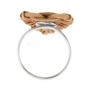 Unique Bargains Napkin Rings Rattan Metal Brown 1 Pc - 1 of 3