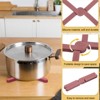 Unique Bargains Foldable Heat Resistant Non-Slip Silicone Trivet Mat for Pots Coasters - 3 of 4