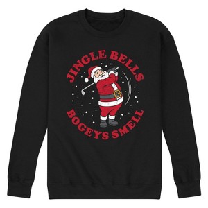 Men's - Instant Message - Jingle Bells Bogeys Smell Funny Christmas Graphic Fleece Sweatshirt - 1 of 4