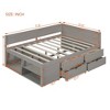 NicBex Full Size Daybed with Storage Wooden Day Bed Frame Twin with 4 Drawers and 3 Shelves for Bedrooms - 2 of 4