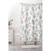 Gabriela Fuente Winterwonder Shower Curtain White - Deny Designs: Botanical Pattern, Polyester Microfiber, Machine Washable - image 2 of 4