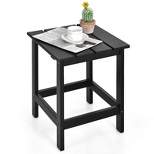 Tangkula 15" Outdoor Square Side End Table Wooden Coffee Table Suitable for Garden Patio Balcony White/Gray/Black