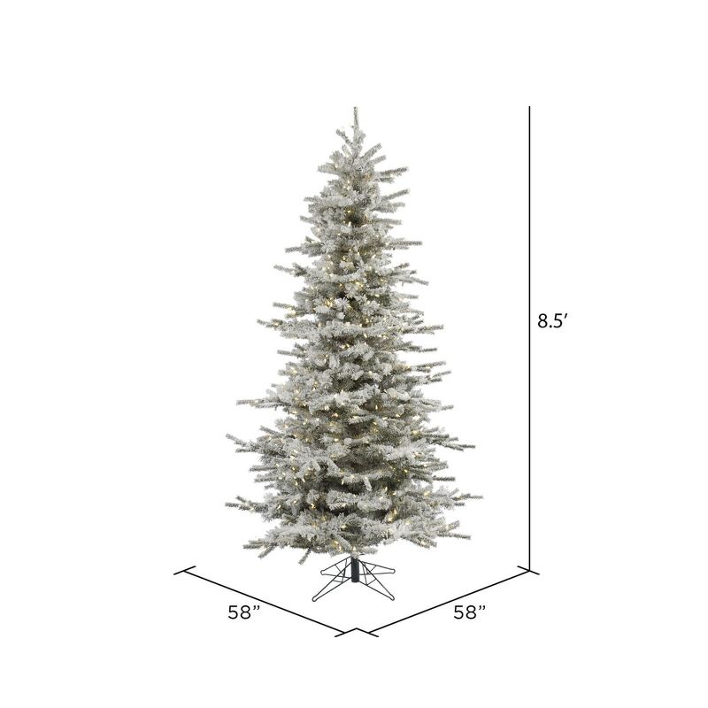 Vickerman Flocked Sierra Fir Slim Artificial Christmas Tree, 3 of 7
