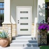 Lirago 36 x 80 Right hand Inswing White Fiberglass Front doors with Brickmould 4-9/16" Vinyl Frame Frosted Glass - 3 of 4