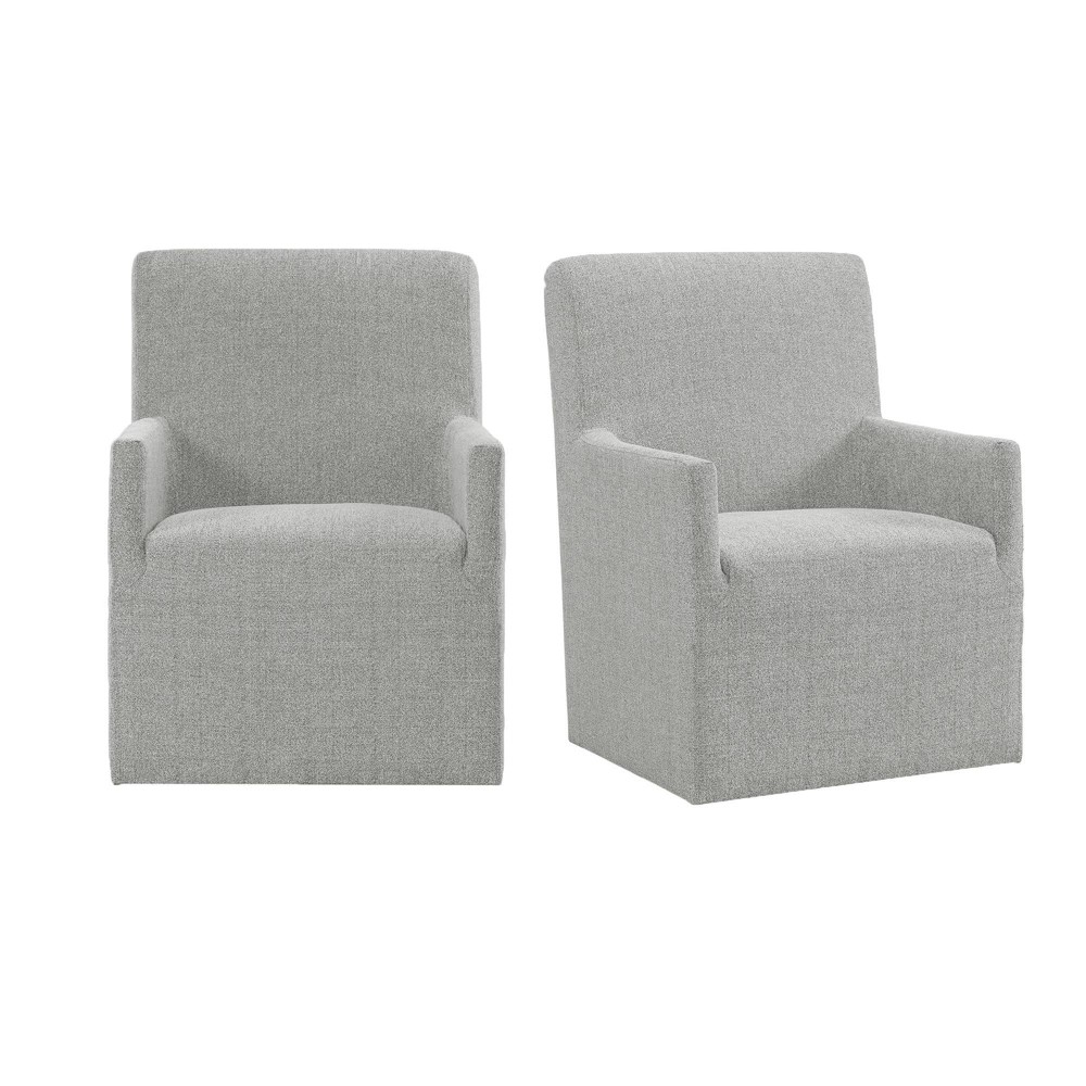 Photos - Dining Table Set of 2 Cade Upholstered Armchairs Gray - Picket House Furnishings