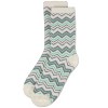 Memoi Women's Zig Zag Stripes Aloe Infused Crew Socks - 3 of 3