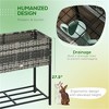 YONWAY Raised Garden Bed, Elevated Planter Box with Rattan Wicker Look, Tool Storage Shelf for Herbs, Vegetables, Flowers - 4 of 4