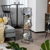 FURNIinspire Kitchen Racks 3 Tier Fruit Basket Stand, Steel Food Storage Rack Removable Wire Bowls with Non-Slip Pads, Black, 11"*12"*42.5" - 2 of 4