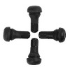 Unique Bargains TR412 Rubber Short Snap-In Tire Valve Stems Tyre Service Tool Black 4 Pcs - 2 of 4