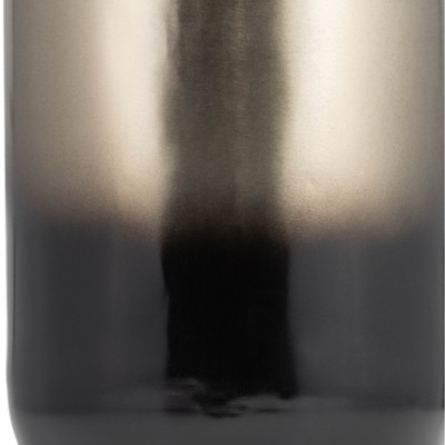 Gold and White Marble Top Round Metal Side Table