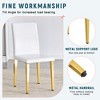Set of 4 PU Backrest Dining Chairs with Metal Legs for Minimalist and Modern Home Styles, 16.2*18.5*34.6in - 4 of 4