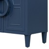 Okak Buffet Cabinet with Arched Groove Design 4-Door Layout Kitchen Sideboard with Curved Bottom Doors - 3 of 4