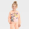 Toddler Girls' 2pc Bluey Halloween Fleece Sweatshirt and Pants Set - Orange - 3 of 4