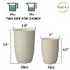 Itopfox 6-Pack Wheat Straw Reusable Drinking Cups, 20oz Unbreakable Dishwasher Safe Cups, Eco-Friendly Alternative to Plastic Glasses, Beige - 3 of 4