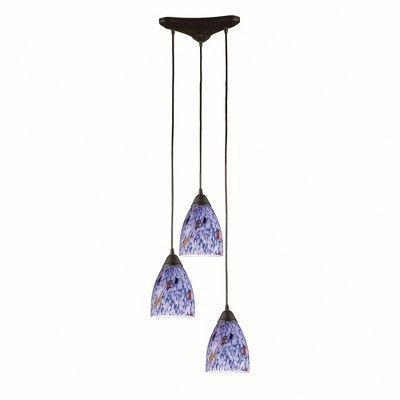 Elk Home Classico 3 - Light Pendant in  Dark Rust