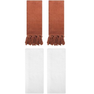REGALWOVEN 4 Pcs Cotton Bathroom Hand Towels - 1 of 4