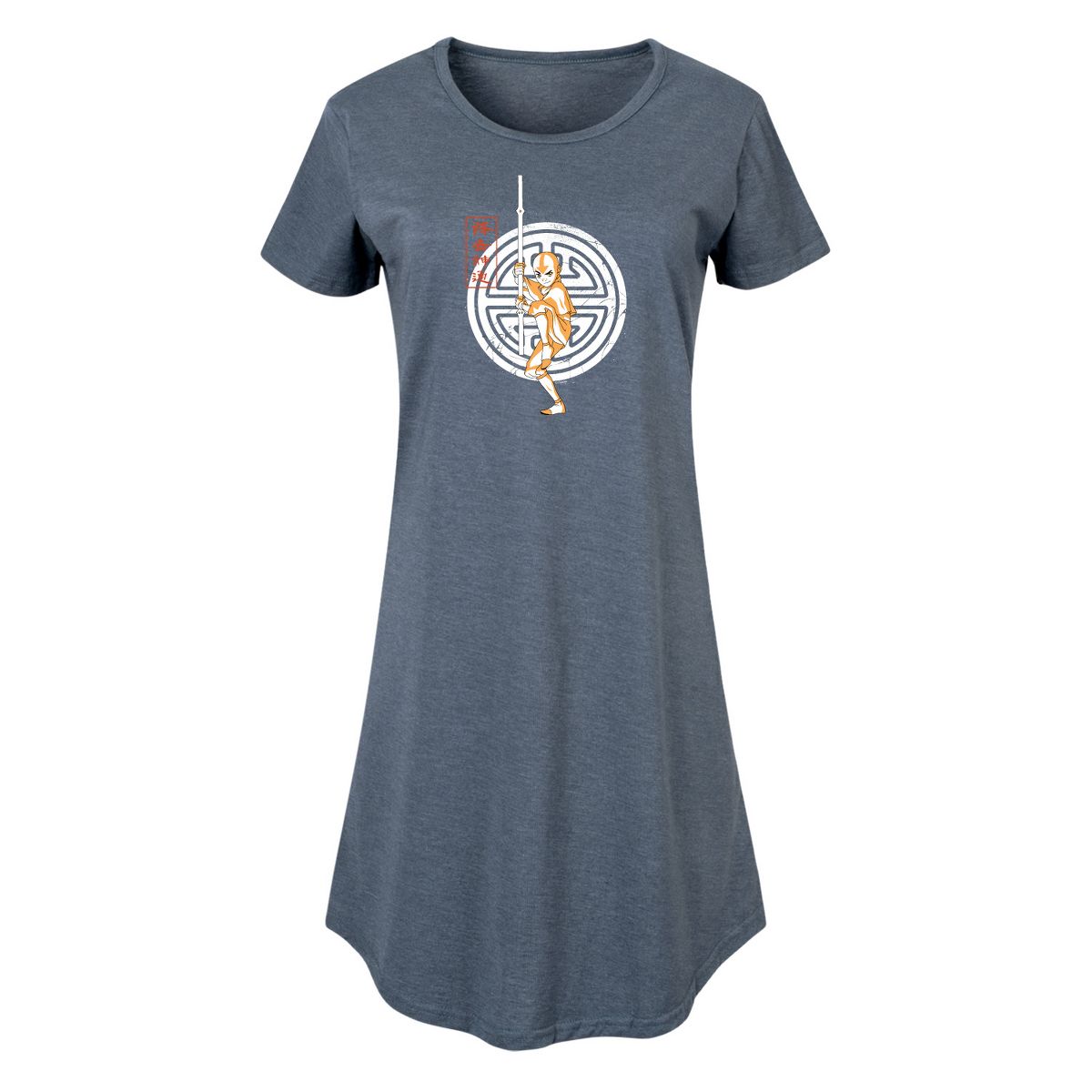 Women's - Avatar - The Last Airbender - Aang Crest Graphic T-shirt Dress