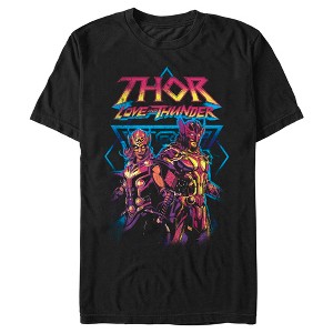 Men's Marvel: Thor: Love and Thunder Distressed Main Characters T-Shirt - 1 of 4