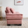 NicBex 84" Corduroy Sleeper Sofa with 23" Deep Seat, Upholstered Loveseat Sofa with 2 Supportive Pillows, Couches for Living Room - 2 of 4