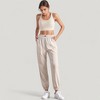Anna-Kaci Active Women's High Waist Jogger Pants with Elastic Cuffs and Side Pockets - 3 of 4