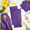 Design Imports  Solid Dishtowel Set 6 Piece, 18X28", Neon Purple - 4 of 4