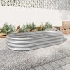 Bencmate Planters U Shape Large Garden Bed Outdoor Metal Raised Planter Bed for for Plants, Vegetables, Flowers, Gray, 70.86"*35.43"*11.42" - 2 of 4