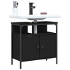 CLIHOME Engineered Wood Bathroom Sink Cabinet with Powder-Coated Steel Frame, Modern Storage Sideboard Cupboard for Toiletries - 2 of 4