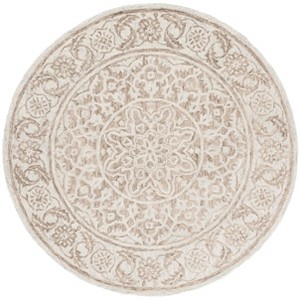 Micro-Loop MLP925 Hand Tufted Indoor Area Rug - Brown/Light Blue - 6'x6' - Safavieh - 1 of 4