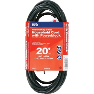 Do it Best  20 Ft. 16/3 3-Outlet Green Extension Cord with Powerblock - 1 of 2