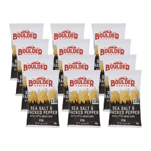 Boulder Canyon Sea Salt & Cracked Pepper Kettle Chips - Case of 12/5 oz - 1 of 4