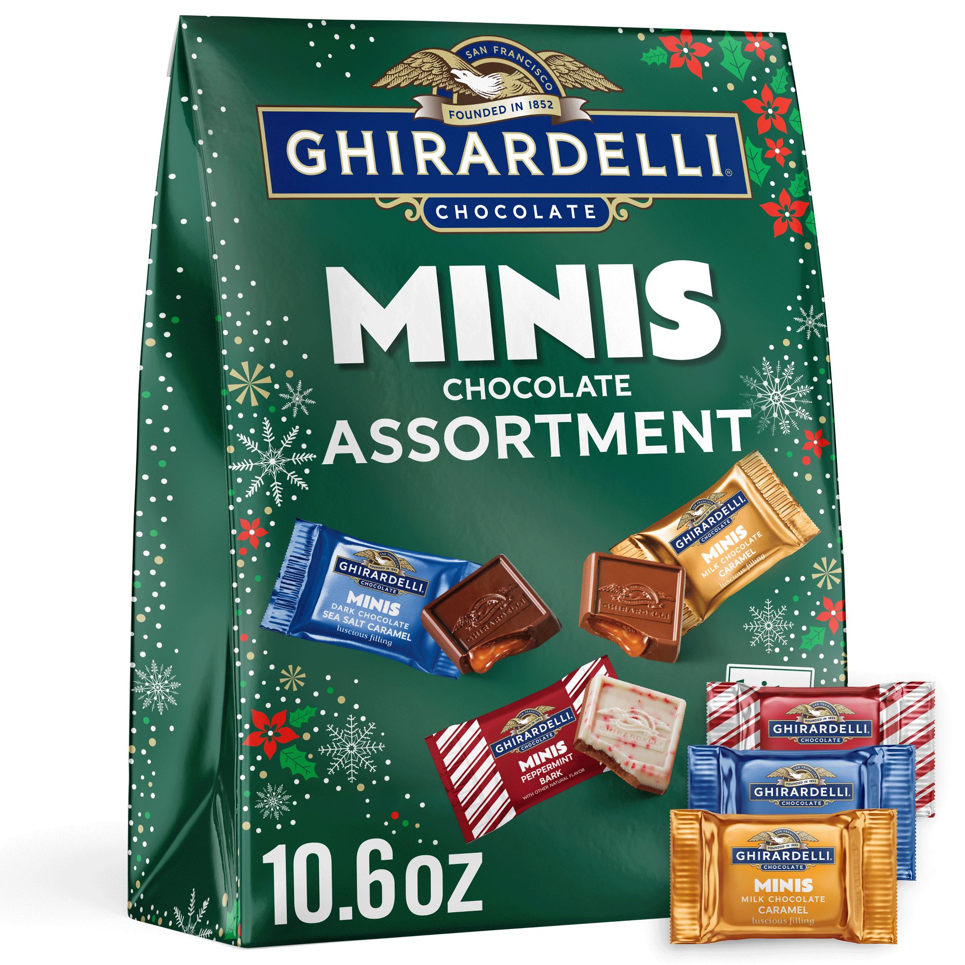Ghirardelli Christmas Assorted Minis XL Bag - 10.6oz