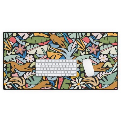 evamatise Joyful Jungle Maximalist Mode Desk Mat - Deny Designs