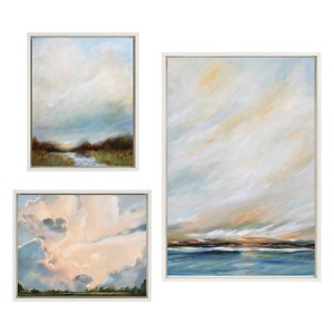 Kate & Laurel All Things Decor: Sylvie Nature Scene Canvas Art by Mary Sparrow, Set of 3 - 1 of 4