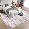 Rug Machine Washable,  Rug Non Slip Small Bedroom, Rug Low Pile Throw Rug, for Dining Room Living Room, Geometric Area Rug Entryway Rug - 3 of 4