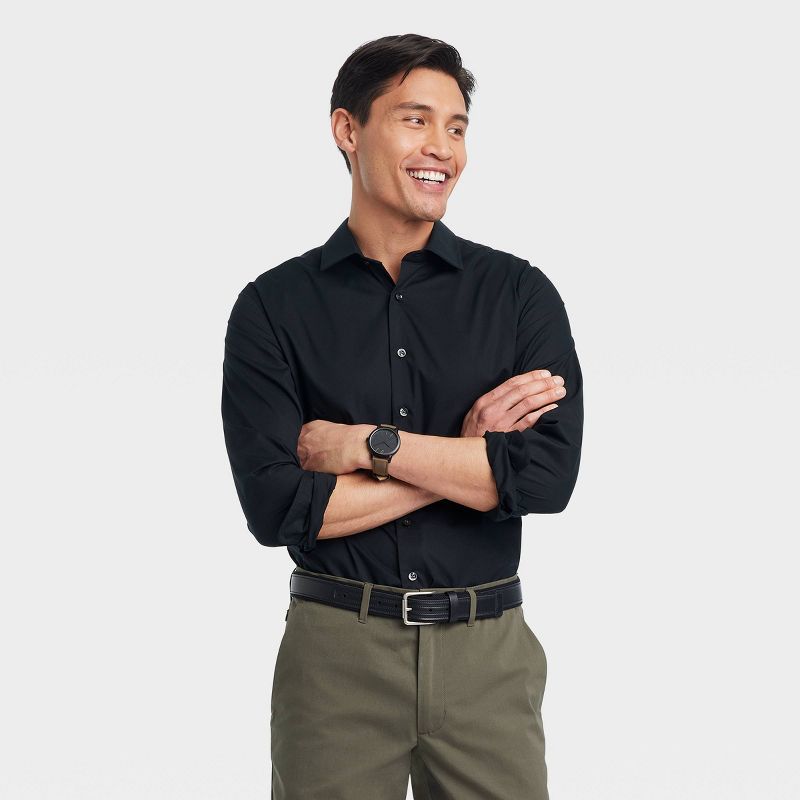 Men's Performance Dress Standard Fit Long Sleeve Button-Down Shirt - Goodfellow & Co™, 1 of 5