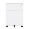 Metal Mobile File Cabinet with Lock, Under Desk Filing Storage Cabinet, Rolling Filing Storage Cabinet For Home Office Study Room White 2 - 2 of 4