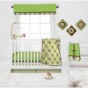 Bacati - Mod Dots/Strps Green Throw Pillow - 4 of 4