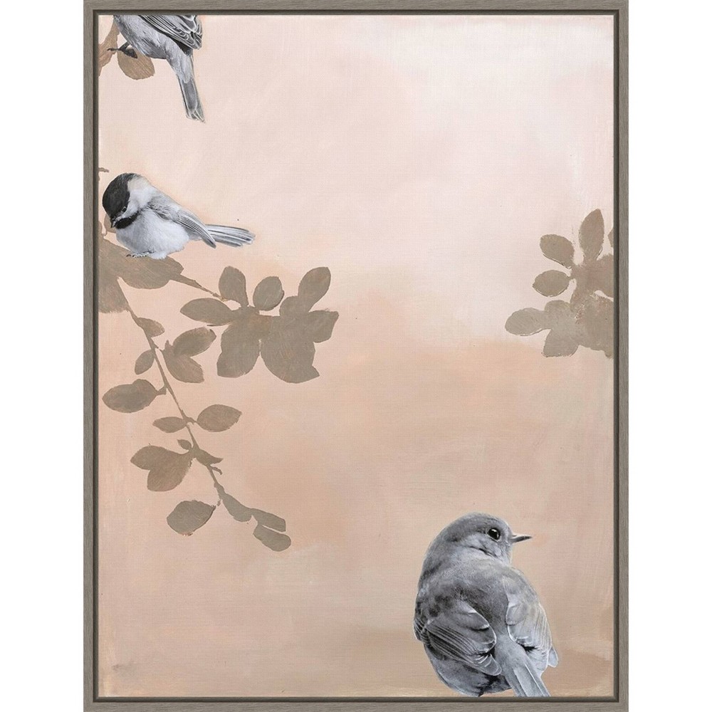 Photos - Other interior and decor 18" x 24" Bird 2 by Design Fabrikken Framed Canvas Wall Art - Amanti Art