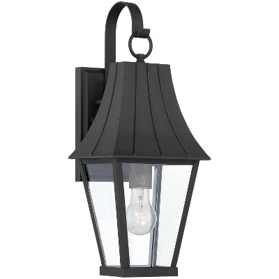 Minka Lavery Modern Outdoor Wall Light Fixture Coal 19" Clear Glass Shade for Post Exterior Barn Deck House Porch Yard Patio
