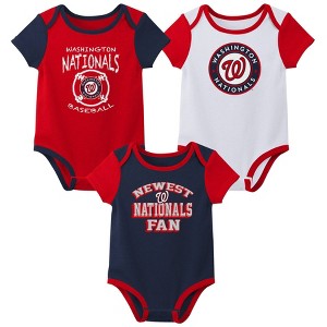 MLB Washington Nationals Infant Boys' 3pk Bodysuit - 1 of 4